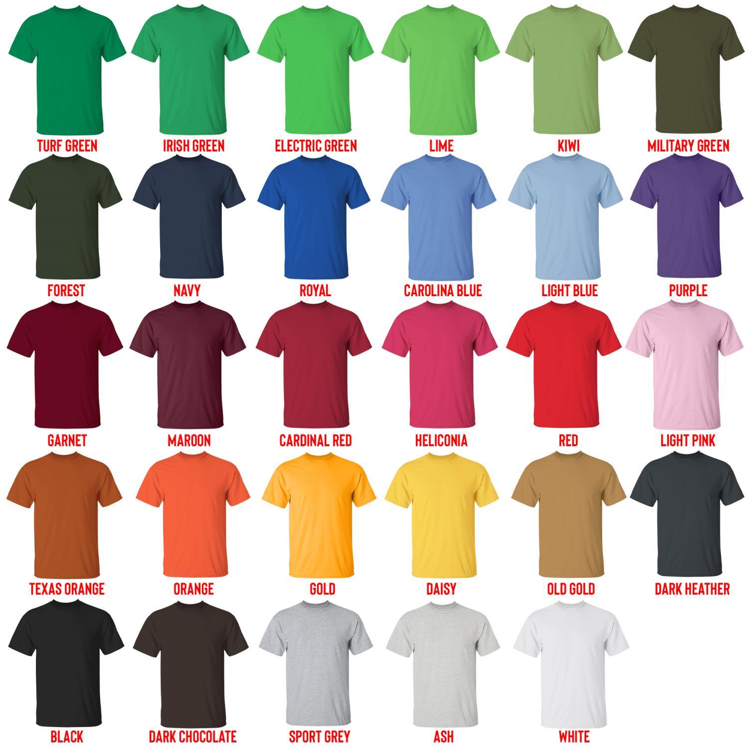 t shirt color chart - Kaguya-sama Shop