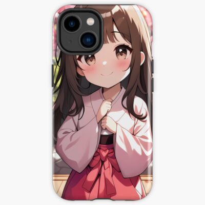 Miko Iino Kaguya Sama Lantern Lit Spring Shrine Vibes Chibi Iphone Case