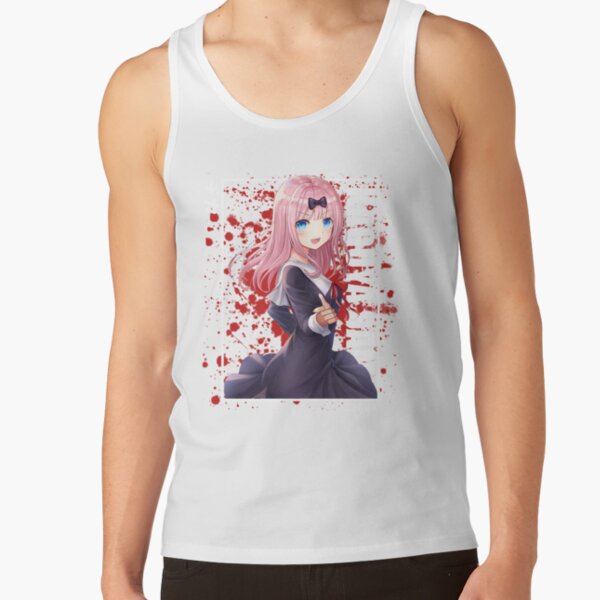 Kaguya Sama Chika Fujiwara Pink Hair Tank Top - Image 2