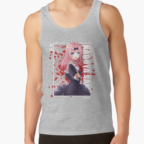 Kaguya Sama Chika Fujiwara Pink Hair Tank Top - Image 3