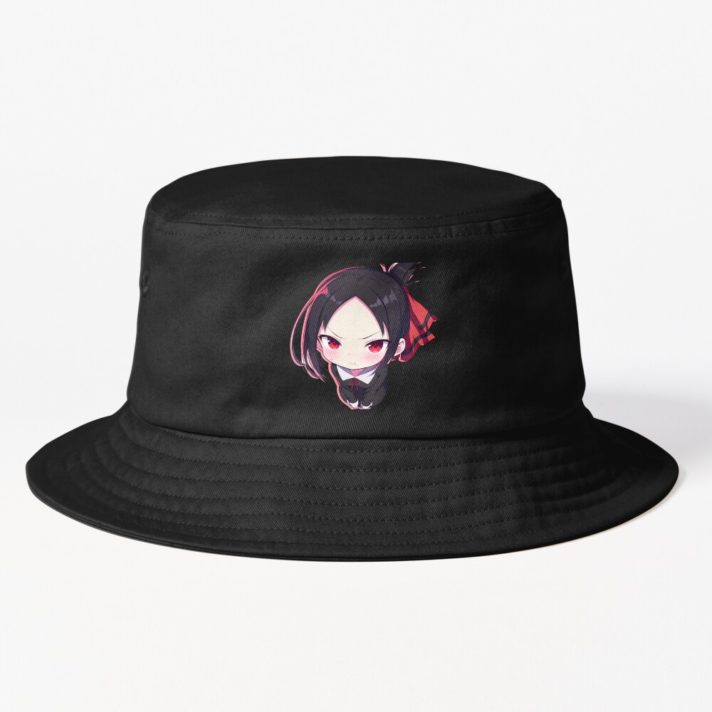 Chibi Kawaii Angry Kaguya Shinomiya Kaguya Sama Love Is War Anime Red Bow Expression Bucket Hat