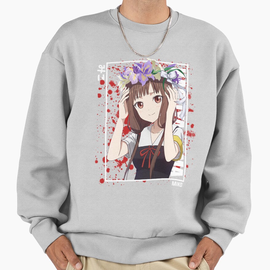 Kaguya Sama Miko Iino Cute Flower Sweatshirt - Image 4