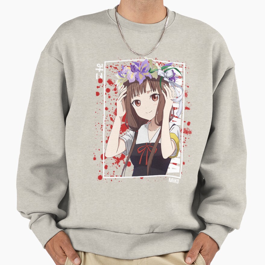 Kaguya Sama Miko Iino Cute Flower Sweatshirt - Image 3