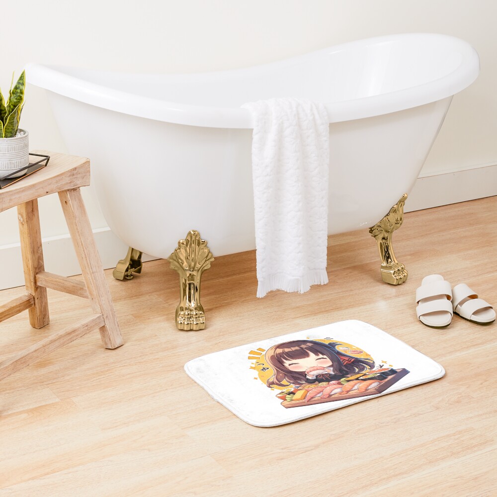 Miko Iino Kaguya Sama Love Is War Chibi Sushi Bite Bath Mat - Image 2