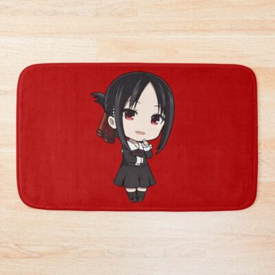 Kaguya Sama Shinomiya Red Background Bath Mat