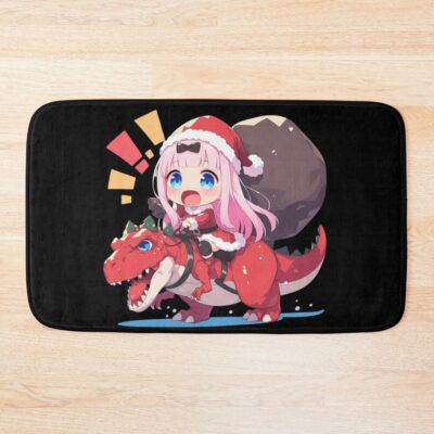 Sama Chika Fujiwara Kaguya Sama Love Is War Anime Christmas Dinosaur Santa Cheer Bath Mat