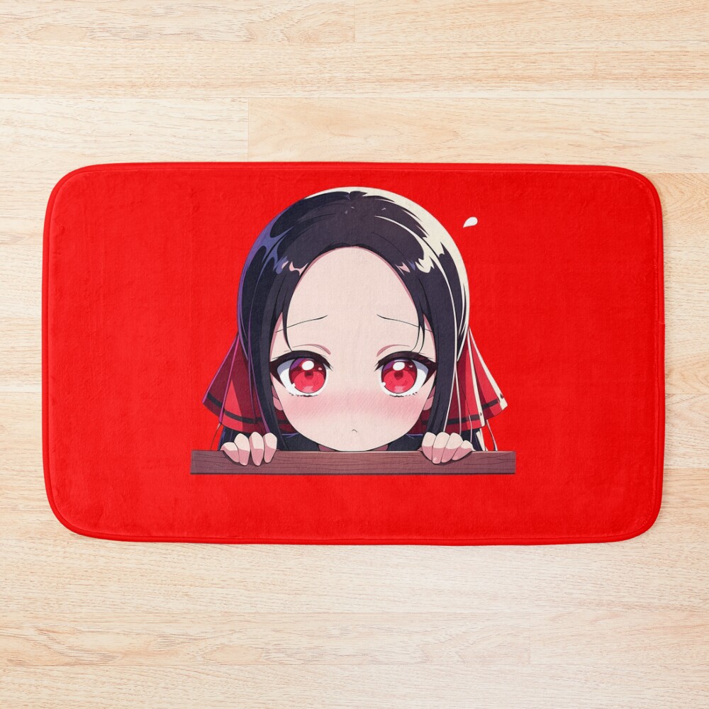 Kaguya Shinomiya Kaguya Sama Love Is War Chibi Christmas Peeker Cute Anime Girl Bath Mat