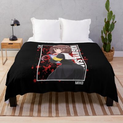 Kaguya Sama Miko Iino Cute Throw Blanket