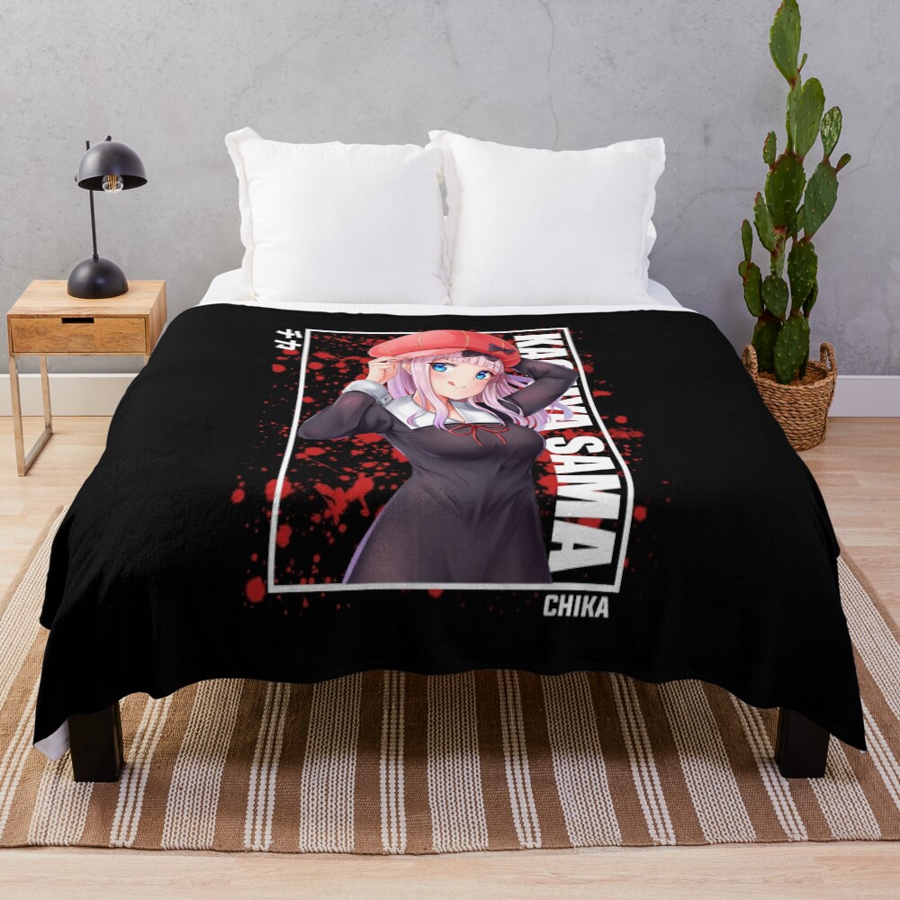 Kaguya Sama Chika Fujiwara Throw Blanket
