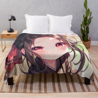 Kaguya Shinomiya Kaguya Sama Elegant Kimono In Cherry Blossom Light Throw Blanket