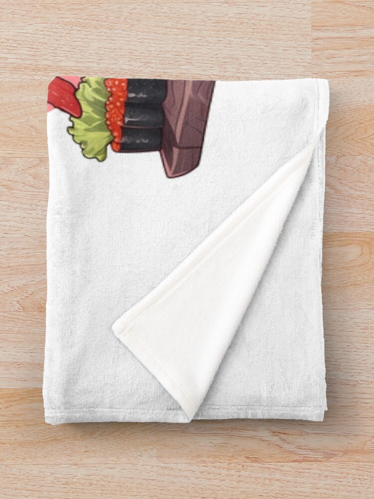 Kaguya Shinomiya Kaguya Sama Love Is War Chibi Sushi Hearts Throw Blanket - Image 2