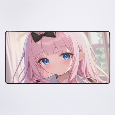 Chika Fujiwara Kaguya Sama Love Is War Pink Hair Sunlit Classroom Smile Mouse Pad