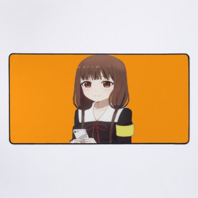 Miko Iino Orange Background Mouse Pad