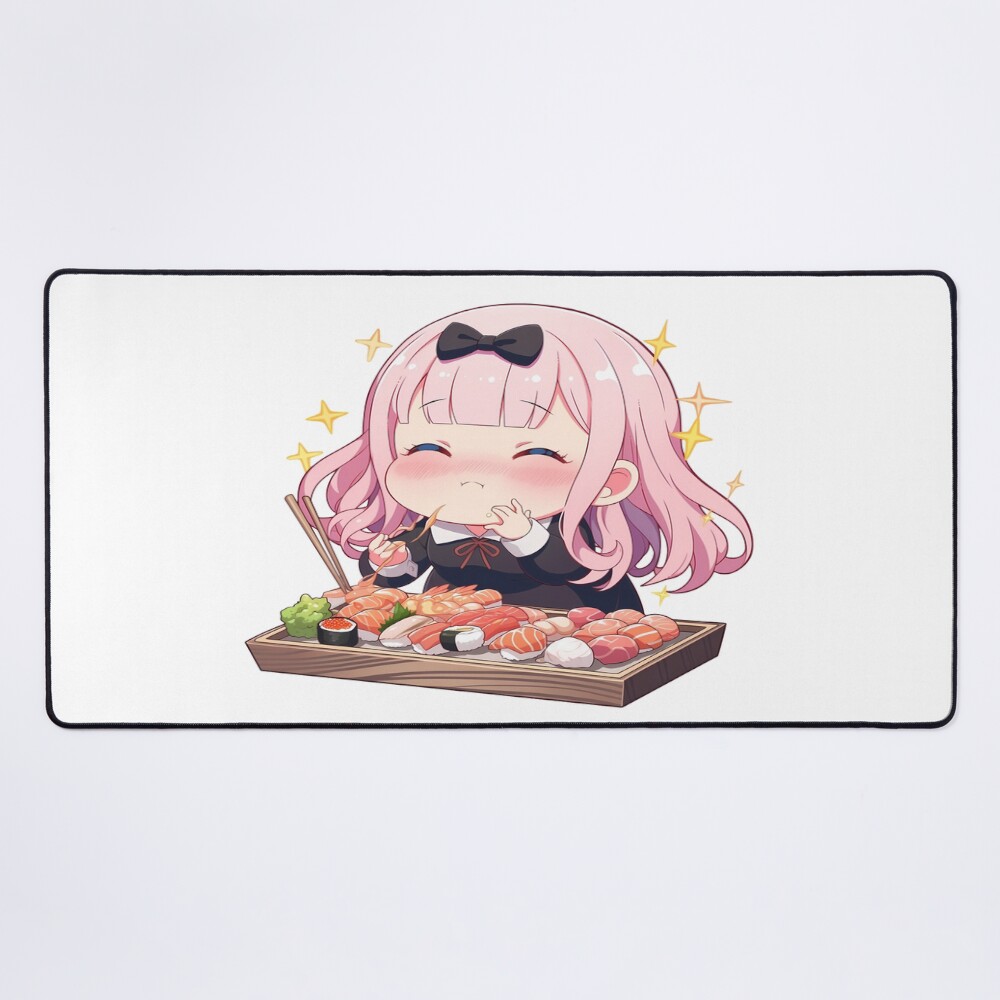 Chika Fujiwara Kaguya Sama Love Is War Chibi Sushi Snack Mouse Pad