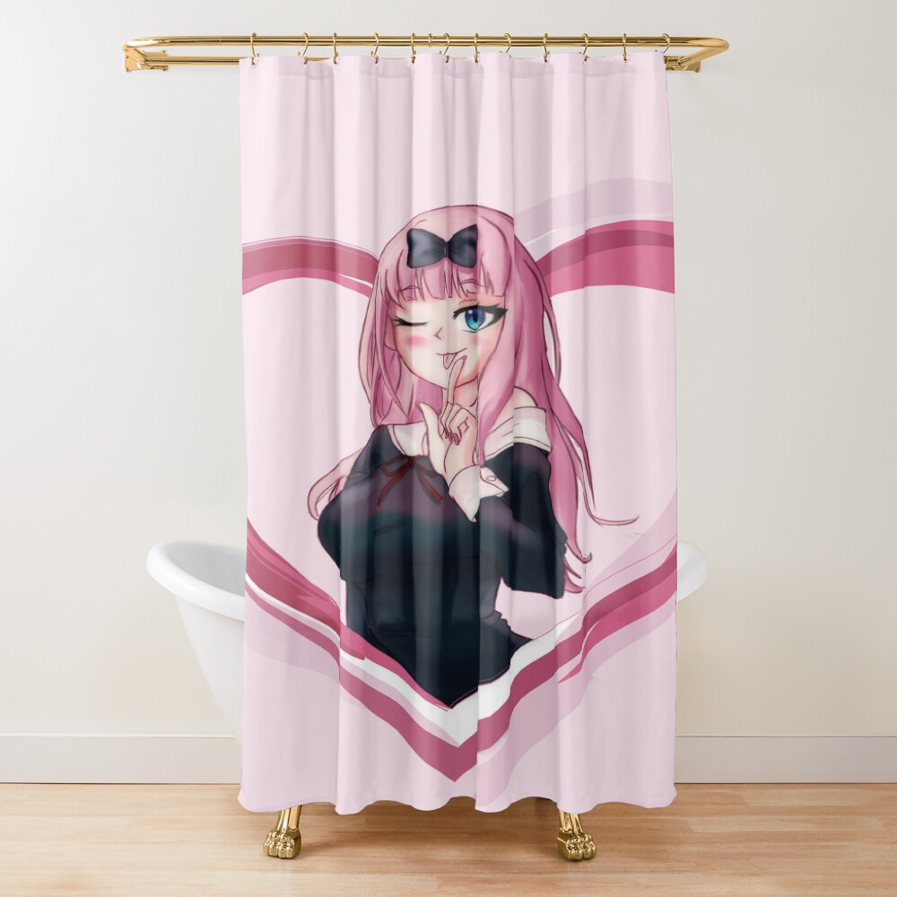 Fujiwara Chika Love Is War Shower Curtain