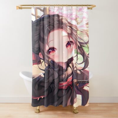 Kaguya Shinomiya Kaguya Sama Elegant Kimono In Cherry Blossom Light Shower Curtain