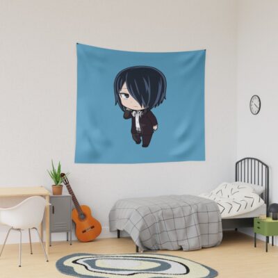 Kaguya Sama Ishigami Yu Blue Background Tapestry