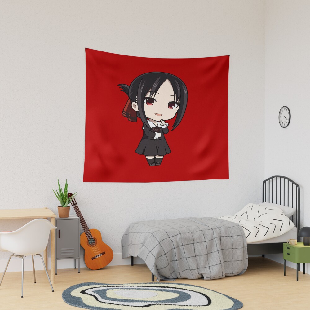 Kaguya Sama Love Is War Shinomiya Red Background Tapestry