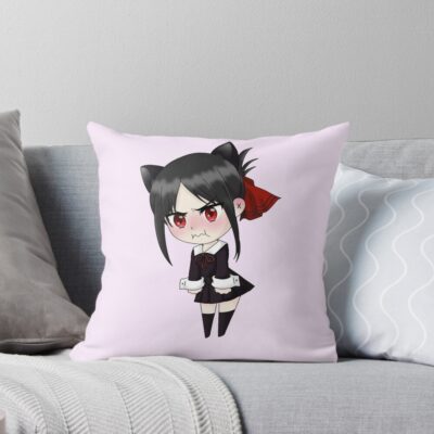 Angery Kaguya Shinomiya Throw Pillow