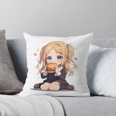 Ai Hayasaka Kaguya Sama Love Is War Chibi Kawaii Style Throw Pillow