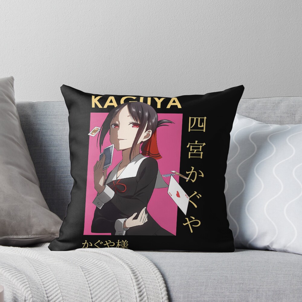 Kaguya Shinomiya Kaguya Sama Smug Card Anime Throw Pillow