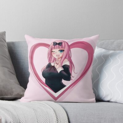Fujiwara Chika Love Is War Throw Pillow